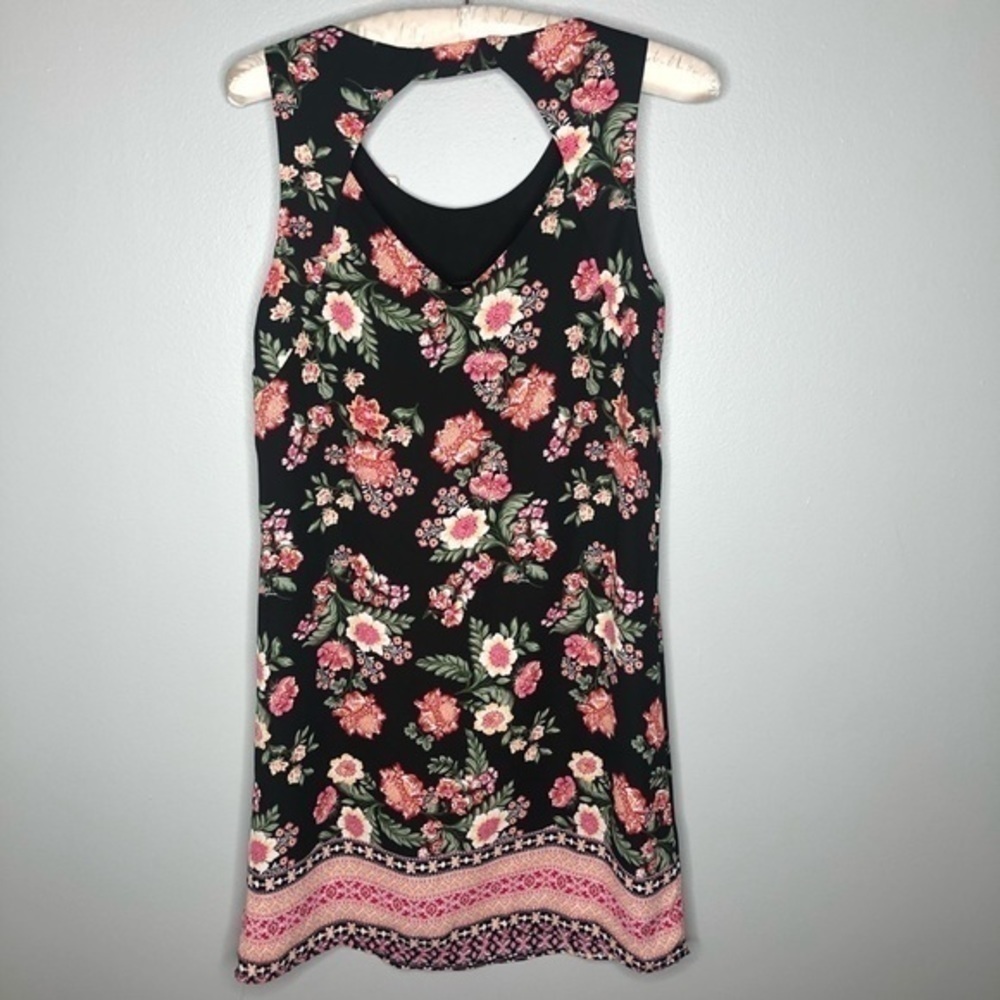 NEW Pink Republic floral flower open keyhole Back Shift Dress summer size small - Picture 4 of 8